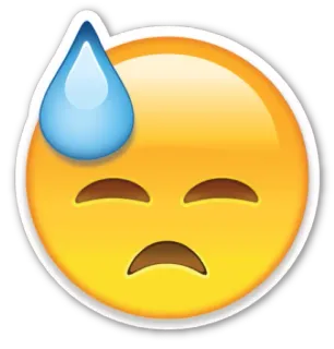 😓 Emoji, Sudore, Faccia, Espressione, Triste, Deluso telegram sticker