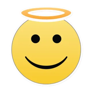 😇 Sonriente, Emoji, Ángel, Halo telegram sticker