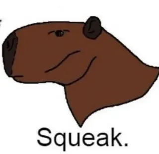 🗿 Squeak. capybara, rongeur, animal, mignon whatsapp sticker
