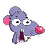 😦 mouse, cartoon, animal, cute telegram sticker