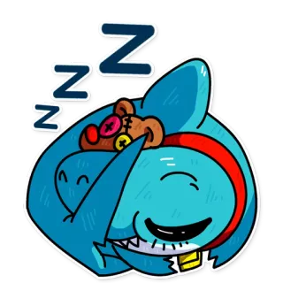 💤 Z
Z
Z endormi, dessin animé, dormir, fatigué, mignon, ours, zzz, requin telegram sticker