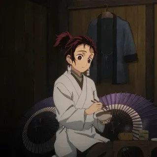 ❤️ Tanjiro Kamado Demon Slayer Anime, Demon Slayer, Tanjiro, Tanjiro Kamado, Comendo telegram sticker