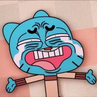 😵 Gumball Watterson The Amazing World of Gumball Kartun, Kucing, Menangis, Lucu, Gumball, Biru telegram sticker