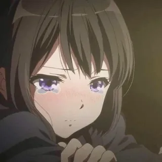 🥺 Anime, Weinen, Traurig, Mädchen, Tränen telegram sticker