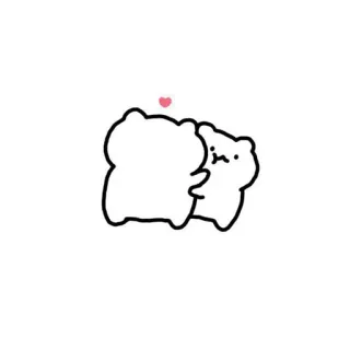⛱ orso, amore, cartone animato, kawaii, carino, cuore telegram sticker