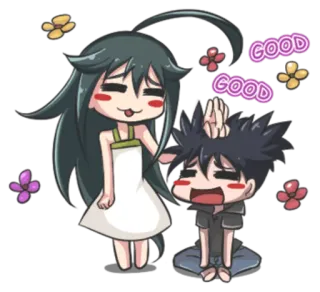 🤗 GOOD GOOD anime, couple, cute, cartoon telegram sticker