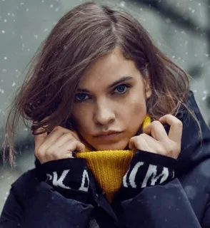 🚩 donna, ritratto, ragazza, modella, inverno, neve, freddo telegram sticker