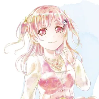 🥮 anime meisje, schattig, cartoon, kunst, illustratie telegram sticker