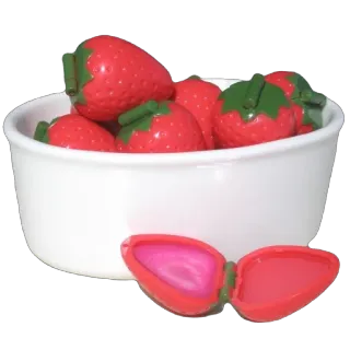 🫥 strawberry, fruit, red, food, sweet, berry, bowl telegram sticker