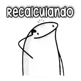 😶 Recalculando recalculating, florkofcows, meme, navigation, funny, cartoon telegram sticker