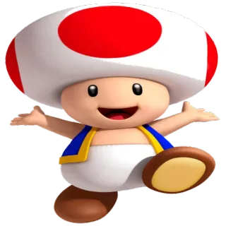 🤗 Toad Toad, Mario, Nintendo, Personagem, Video game telegram sticker