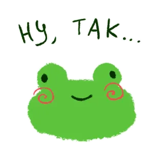 🤪 НУ, ТАК... rana, carino, animale, cartone animato, verde whatsapp sticker