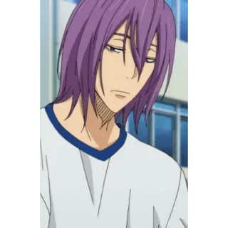 🎭 Atsushi Murasakibara Kuroko's Basketball anime, mangá, basquete, esporte, cabelo roxo telegram sticker