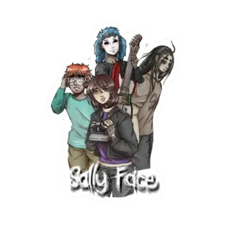 🎸 Sally Face Videospiel, Horror, Sally, Face, Freunde telegram sticker