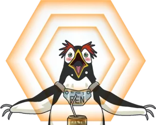 😳 PEN pingouin, mignon, animal, dessin animé telegram sticker