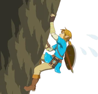 🧗‍♂️ Link The Legend of Zelda link, zelda, climbing, adventure, video game telegram sticker