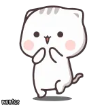 🍼 wonton gato, lindo, kawaii, sticker, adorable, animado telegram sticker