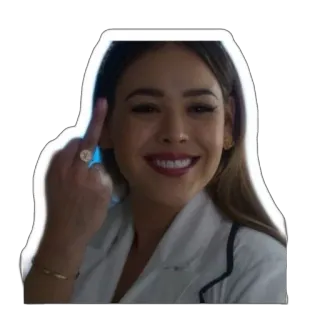 🖕 dedo do meio, ofensivo, gesto, mulher, sorriso telegram sticker