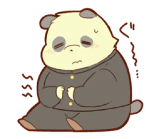😔 แพนด้า, น่ารัก, การ์ตูน, คาวาอิ, สัตว์, สติกเกอร์ telegram sticker