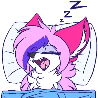 💤 Furry, Schlaf, Schlafen, Kissen, Bett, zzz telegram sticker