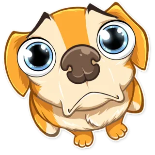 🥺 chien, chiot, dessin animé, mignon, autocollant whatsapp sticker