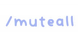 💜 /muteall Mudo, Jogo, Chat, Comando, Software, Video game telegram sticker