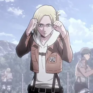 🌟 Annie Leonhart Attack on Titan Anime, Kampf, Mädchen, Soldat, Angriff, Titan telegram sticker