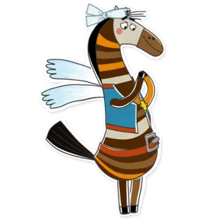 😳 zebra, desenho animado, animal, fofo telegram sticker