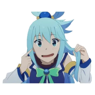 🤔 Aqua Konosuba Anime, Personaje, Aqua, Konosuba telegram sticker