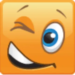 😉 Emoji, Piscadela, Sorriso, Amarelo whatsapp sticker