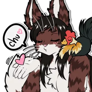 😘 chu <3 cute, animal, sticker, kawaii telegram sticker