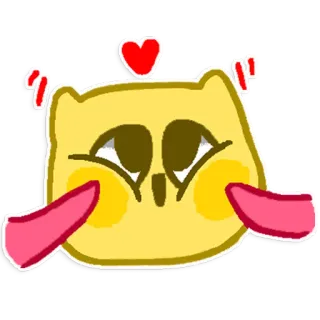 😊 кот, мультфильм, милый, любовь, кавай, эмодзи telegram sticker