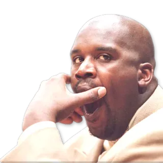 😴 Shaquille O'Neal Шакил О'Нил, NBA, баскетбол, смешной, мем telegram sticker