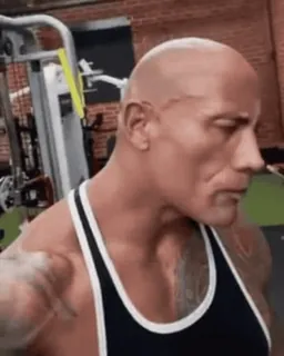 🗿 Dwayne Johnson Dwayne Johnson, The Rock, Schauspieler, Fitnessstudio, Übung, Training, Fitness whatsapp sticker