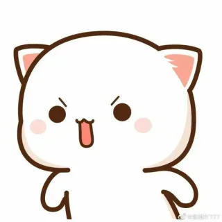 🍓 kucing, binatang, kartun, marah, lucu whatsapp sticker