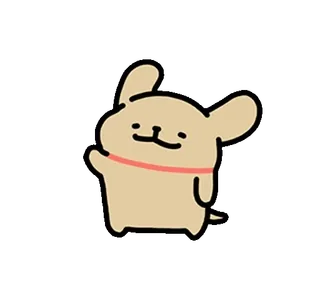 🦮 mignon, chien, dessin animé, simple, animal telegram sticker