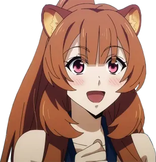 🤩 Raphtalia The Rising of the Shield Hero Anime, Kemonomimi, Niedlich, Lächeln whatsapp sticker