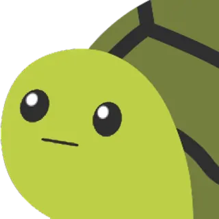 😧 tartaruga, animale, carino, verde, cartone animato telegram sticker