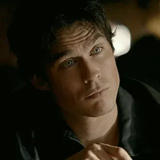 🖤 Damon Salvatore The Vampire Diaries vampir, Ian Somerhalder, acara TV, supranatural, Damon telegram sticker