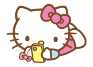 🌟 Hello Kitty chat, mignon, dessin animé, chaton, Hello Kitty telegram sticker