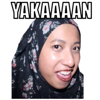😏 YAKAAAAN 女人, 头巾, 肖像, 脸, 微笑 telegram sticker