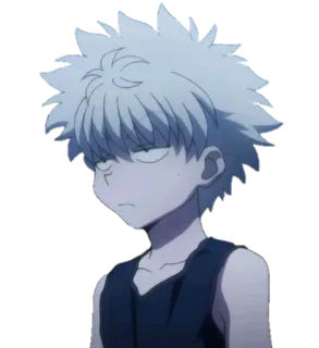 😒 Killua Zoldyck Hunter x Hunter アニメ, HUNTER×HUNTER, キルア, キルア=ゾルディック telegram sticker