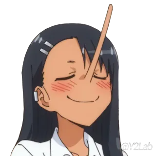 🤥 Nagatoro Don't Toy with Me, Miss Nagatoro Anime, Kartun, Nagatoro, Miss Nagatoro, Karakter, Stiker telegram sticker