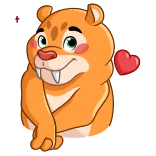 ๐ฅฐ animal, cartoon, heart, cute, illustration telegram sticker