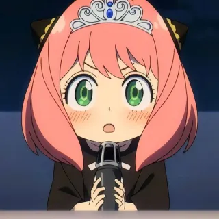 🙂 Anya Forger Spy x Family Anime, Personagem, Spy x Family, Anya Forger, Kawaii, Fofo telegram sticker