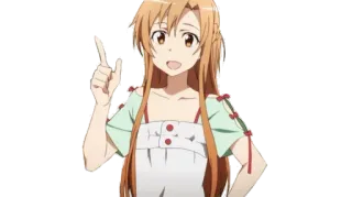 ✋ Asuna Yuuki Sword Art Online Anime, Personnage, Fille, Sword Art Online, Asuna, Yuuki whatsapp sticker