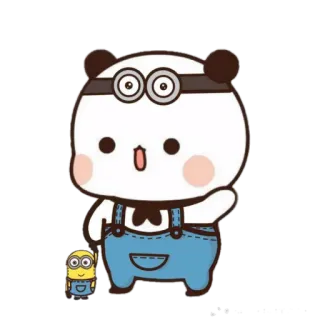 🧁 Panda, Dibujos animados, Minion, Mono, Personaje, Animación whatsapp sticker