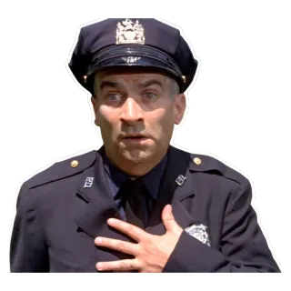 😯 полицейский, полиция, мужчина, форма, в шоке whatsapp sticker