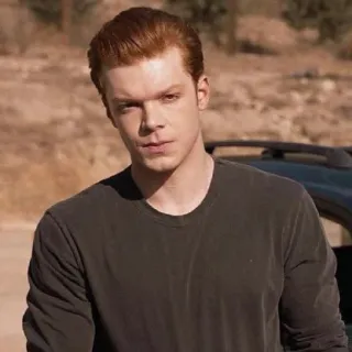 🟠 Cameron Monaghan attore, ritratto, capelli rossi, uomo telegram sticker