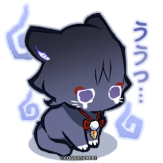😢 ううっ… แมว, ร้องไห้, เศร้า, สัตว์, ญี่ปุ่น, สติกเกอร์ telegram sticker
